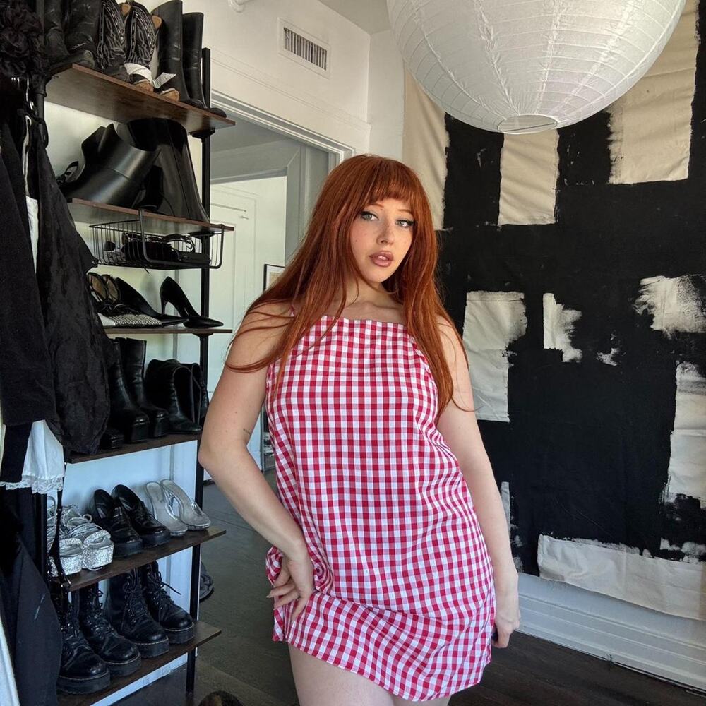 Red and white gingham